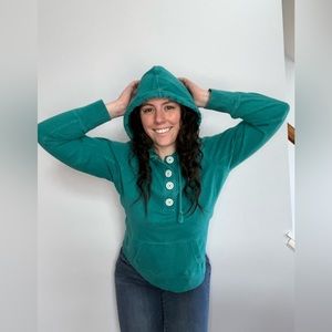 Eddie Bauer Green Hoodie Medium